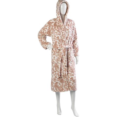Ladies Slenderella Dressing Gown Polar Fleece Floral Style House Coat