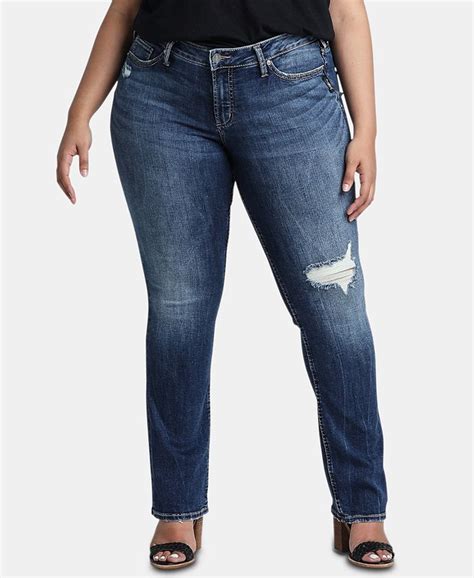 Silver Jeans Co Trendy Plus Size Suki Straight Leg Jeans Macys
