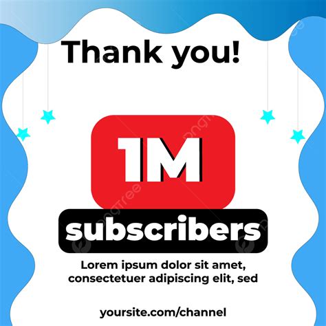 Thank You For Your Support Subscribers 1m With Abstract Background Can