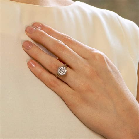 Diamond Daisy Cluster Ring In White Gold At Susannah Lovis Jewellers
