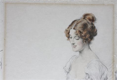 Antiques Atlas Fred Pegram Signed Watercolor Of A Young Woman