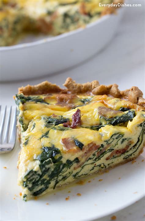 Bacon Spinach Quiche Recipe For Breakfast Or Brunch