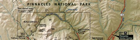 Pinnacles National Park Map United States Map