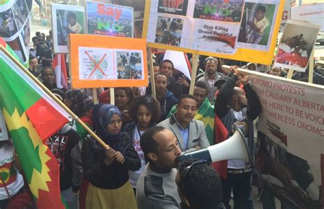 Ethiopian Community Rallies In Calgary To Protest Police Crackdowns In