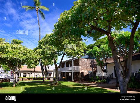 Historic Baldwin Home On Front Street Lahaina Maui Hawaii Usa Stock
