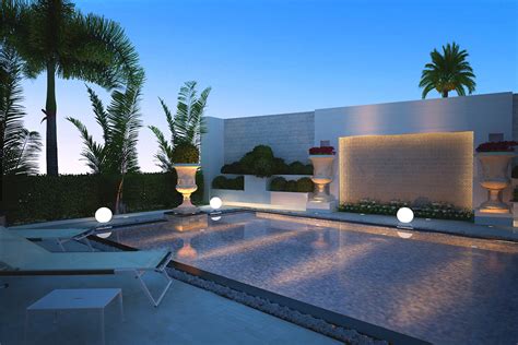 Private Villa Landscape Doha Qatar On Behance