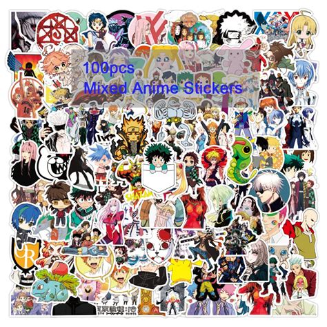 Buy Mixed Anime Stickers 100 Pcs Classic Anime Stickers For Water