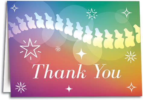 Rainbow Glow Thank You Folding Card Smartpractice Chiropractic