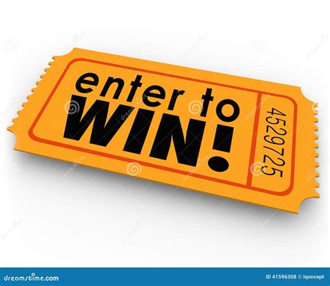 Enter To Win Raffle Ticket Winner Lottery Jackpot Stock Illustration Illustration Of Jackpot