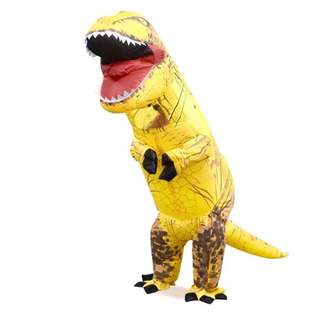Yellow Adult T Rex Inflatable Costume Jurassic World Park