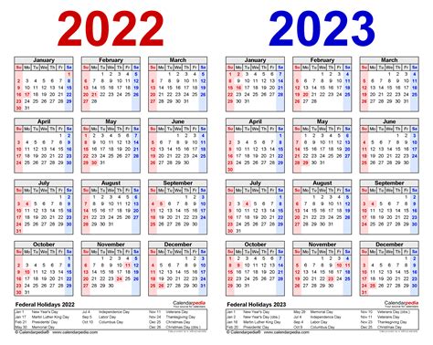 When is new years observed 2022? 2022-2023 Two Year Calendar - Free Printable Word Templates