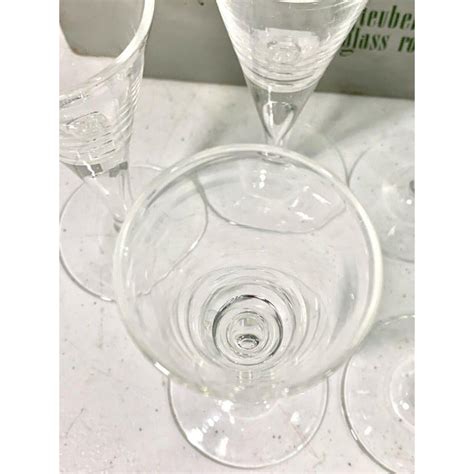 Vintage Steuben Teardrop Bubble Crystal Cordial Liqueur Glasses Set Of 6 Chairish