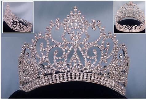 beauty pageant award contoured crown beauty pageant award silver contoured full