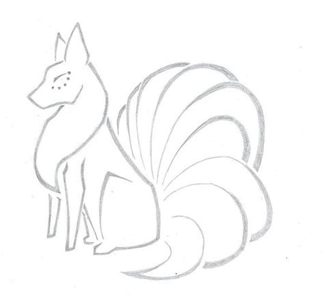 Cute Nine Tailed Fox Coloring Pages Thekidsworksheet