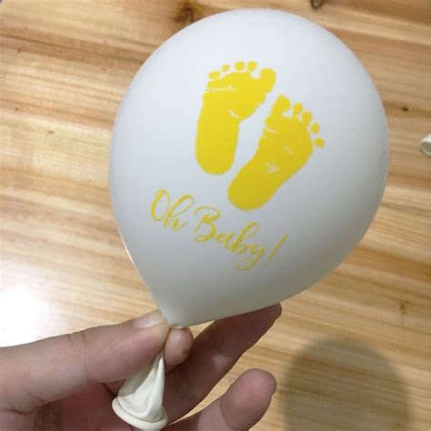 Wholeale 10pcs Footprint Baby Shower Feet Latex Balloons Decors Happy