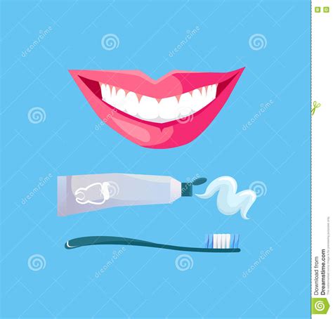 Avant de reboucher une dent qui a été cariée, avant de coller une facette. Sourire Avec La Dent Blanche Illustration de Vecteur ...