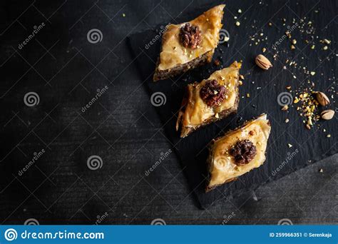 Homemade Baklava With Pistachios And Walnuts Stock Image Image Of
