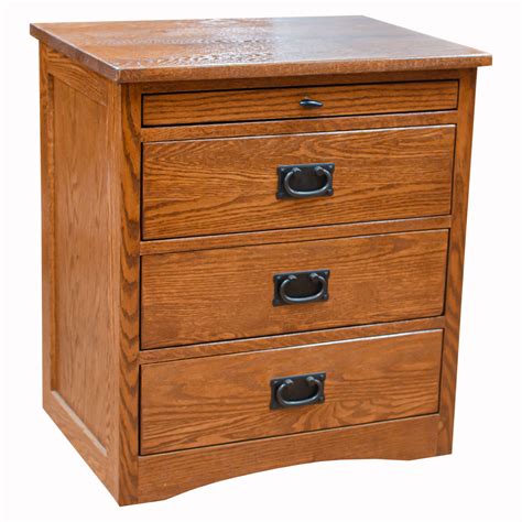 Mission Deluxe 3 Drawer Night Stand Barn Furniture