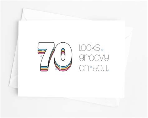 70th Birthday Card For Female Funny Friend Card Turning Seventy 70 S Vibe Etsy