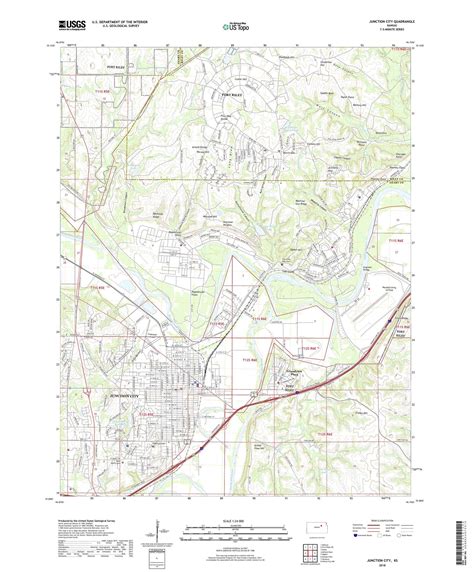Junction City Kansas US Topo Map – MyTopo Map Store