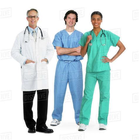 Portrait Of Team Of Healthcare Workers Studio Shot Stock Photo