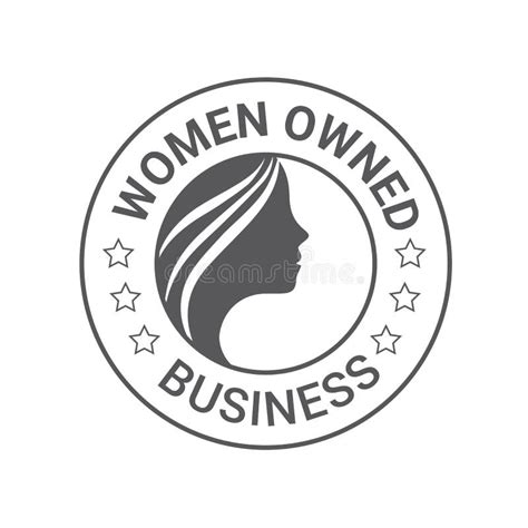 Women Owned Logo Women Owned Vector Logo Design Stock Vector