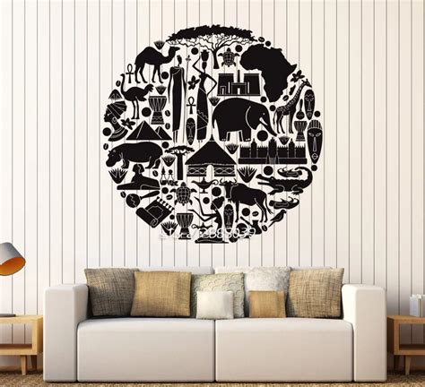 Buy African Animal Ethnic Style Wall Stickers Vinyl
