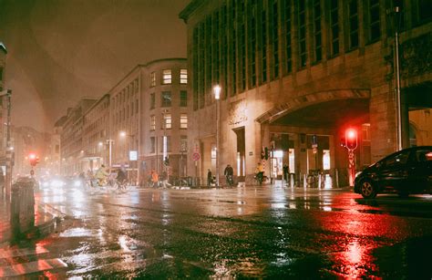 Free Images : traffic, street, night, rain, city, cityscape, downtown ...