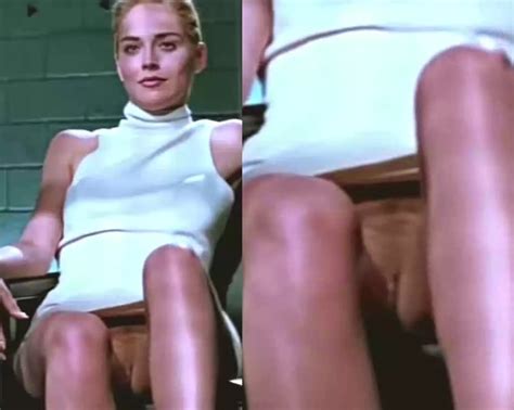 Sharon Stone Nude Pussy Scene From Basic Instinct Enhanced Hot