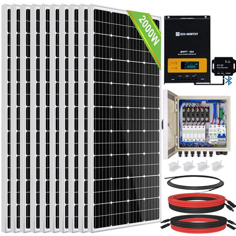 Buy Eco Worthy 2000w 24v Solar Panel Kit System With 10pcs 195w Solar