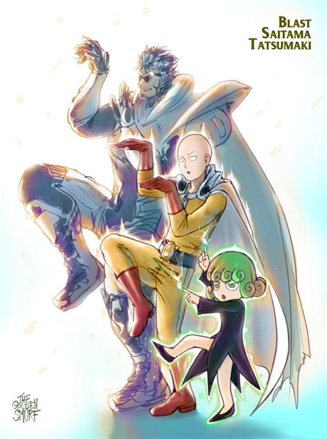 Tatsumaki Saitama And Blast One Punch Man And More Drawn By The