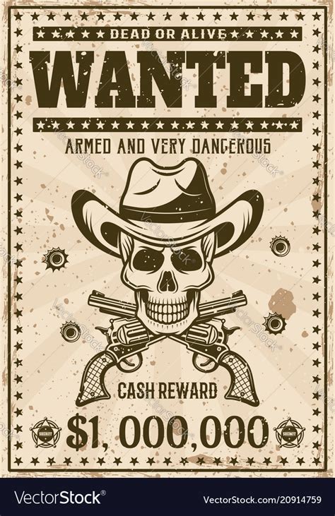 Authentic Western Wanted Poster