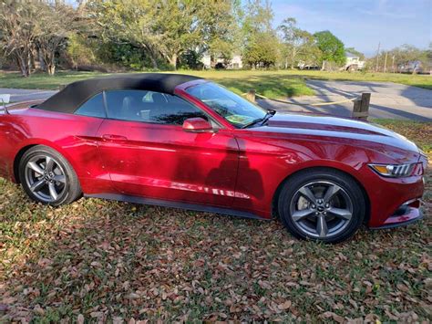 6th Generation Red 2017 Ford Mustang Convertible V6 For Sale