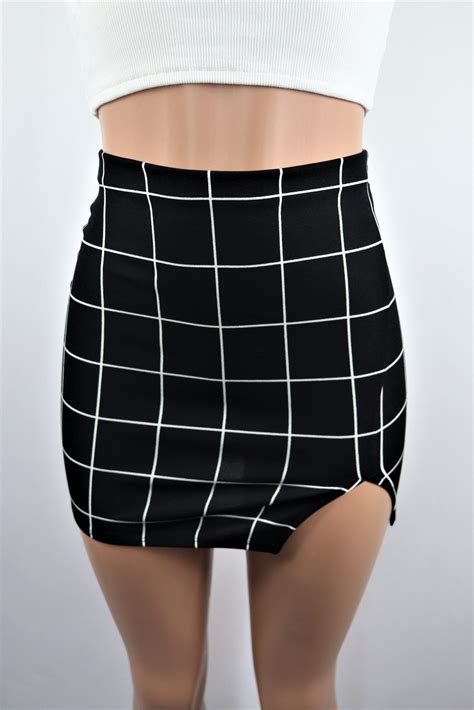 grid mini skirt needmystyle