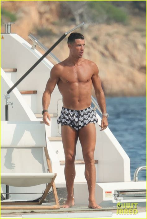 Cristiano Ronaldo Shows Off Ripped Physique While Going Shirtless On Vacation In Italy Photo