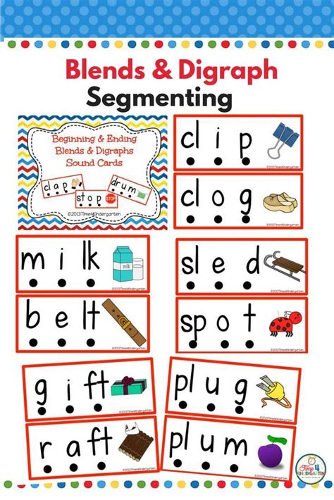Phoneme Segmentation Cards Blends And Digraphs Blends And Digraphs