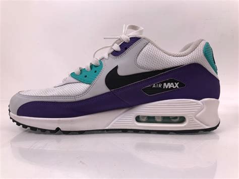 Nike Air Max 90 Essential Size 115 White Black Hyper Jade Grape Shoe