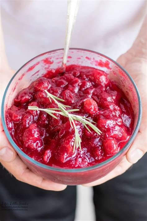 Rosemary Infused Cranberry Sauce Thanksgiving Lifes Little Sweets