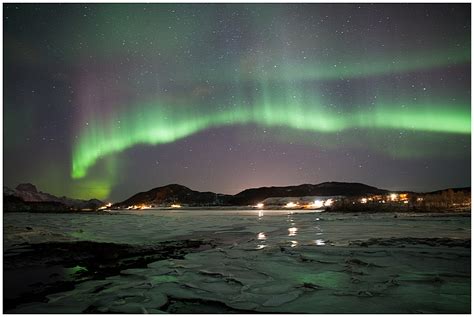 Aurore Boréale Aux Lofoten Nuit Îles Lofoten Et Vesterålen