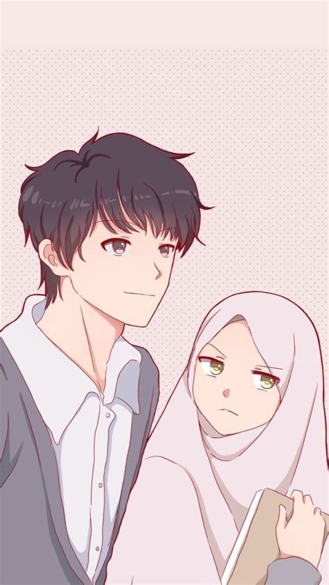 Muslimah Gambar Kartun Islami Profil Wa Couple Pacar Terpisah 14