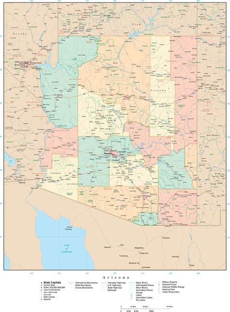 Arizona Map With Cities