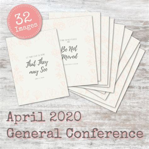 April 2020 General Conference Lds Quotes Printables Etsy
