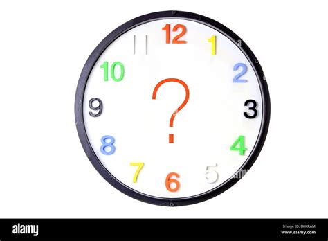 Clock With Question Mark Stock Photo Alamy