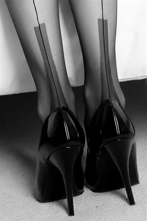 Seamed Stockings Held Up By Garter Belts Stockings Heels Nylons Heels Heels