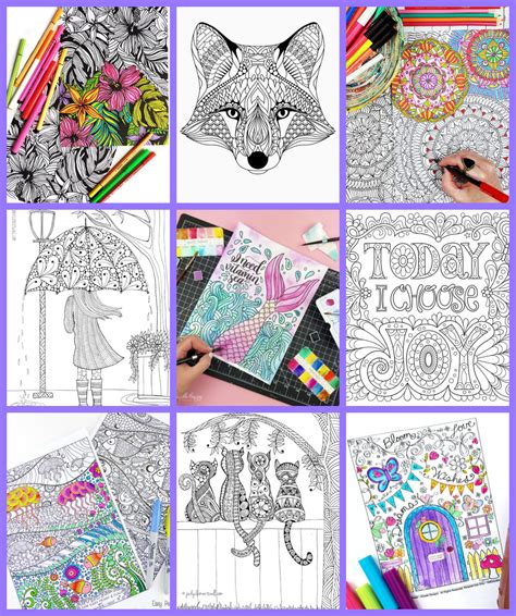 20+ FREE Adult Coloring Pages - Happiness is Homemade