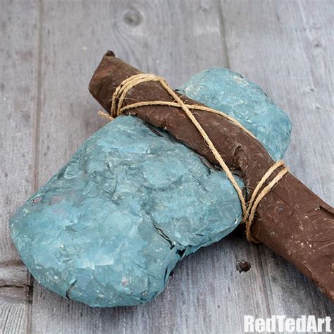 Stone Age Craft How To Make A Paper Axe Red Ted Art Kids Crafts