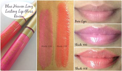 Blushing Shimmers Blue Heaven Long Lasting Lip Gloss 106 And 108 Review