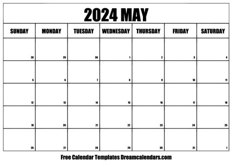 May 2024 Calendar Printable 2024 Calendar Printable