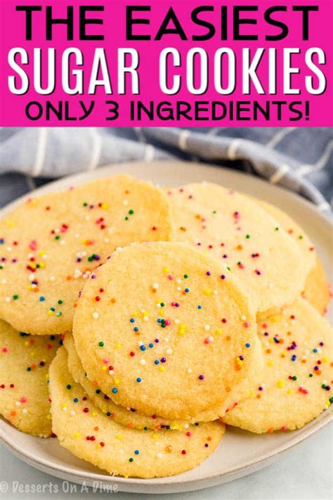 3 ingredient sugar cookies 3 ingredient cookies no egg homemade sugar cookies sugar cookie