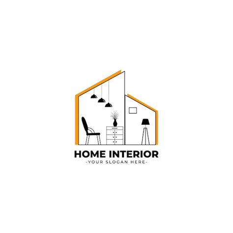 Premium Vector Interior Room Furniture Logo Design Illustration